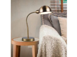 MeineWunschleuchte LED Schreibtischleuchte Mit Flexarm In Altmessing, Höhe 46cm 12 MeineWunschleuchte LED Schreibtischleuchte Mit Flexarm In Altmessing, Höhe 46cm -Licht Welt Geschaft led schreibtischleuchte mit flexarm in altmessing 1 4