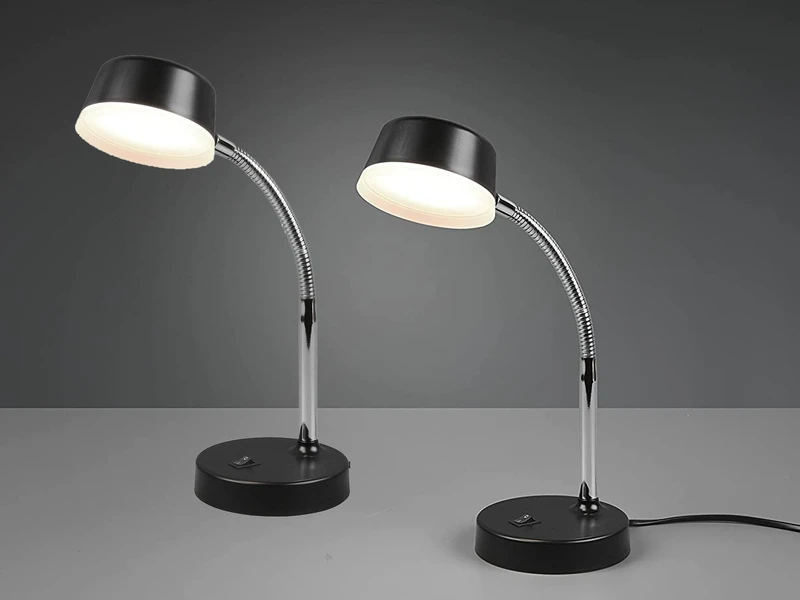 MeineWunschleuchte LED Schreibtischleuchten 2er SET Flexibel, Kunststoff Schwarz, 34cm Hoch 3 MeineWunschleuchte LED Schreibtischleuchten 2er SET Flexibel, Kunststoff Schwarz, 34cm Hoch – Bild 3