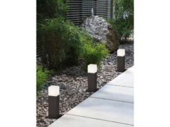 MeineWunschleuchte LED Sockelleuchte 3er Set In Anthrazit Höhe 30cm IP44 - Außenleuchte Wegeleuchte -Licht Welt Geschaft led sockelleuchte 3er set in anthrazit hoehe 30cm 1 4