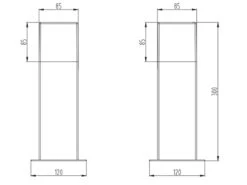 MeineWunschleuchte LED Sockelleuchte 3er Set In Anthrazit Höhe 30cm IP44 - Außenleuchte Wegeleuchte -Licht Welt Geschaft led sockelleuchte 3er set in anthrazit hoehe 30cm 1 5