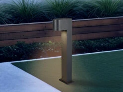 MeineWunschleuchte LED Sockelleuchte In Anthrazit, Höhe 50cm