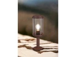 MeineWunschleuchte LED Sockelleuchte In Rostoptik Höhe 40cm IP44 - Außenleuchten Wegeleuchten