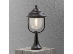 Konstsmide LED Sockelleuchte Laterne Außen Im Landhausstil, Schwarz, Höhe 54cm