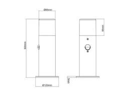 MeineWunschleuchte LED Sockelleuchte Mit Bewegungsmelder Anthrazit Höhe 30cm IP44 Wegeleuchten -Licht Welt Geschaft led sockelleuchte mit bewegungsmelder anthrazit ho 4