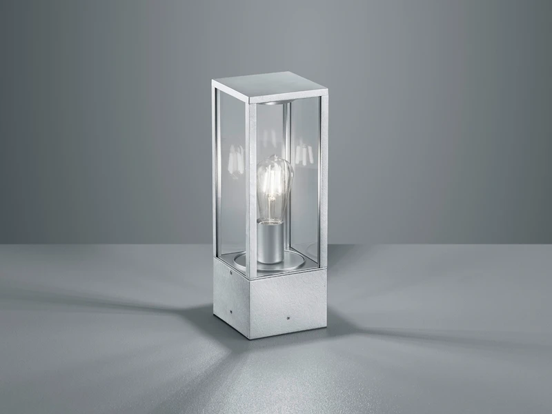 MeineWunschleuchte LED Sockelleuchte Silber Zinkfarben Höhe 40cm IP44 - Außenleuchten Wegeleuchten 1 MeineWunschleuchte LED Sockelleuchte Silber Zinkfarben Höhe 40cm IP44 - Außenleuchten Wegeleuchten