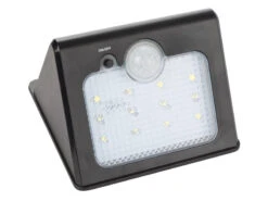 Perel LED Solar Außenwandleuchte Wasserdicht Mit Bewegungsmelder, Außenlampe Downlight
