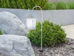 Globo LED Solar Erdspießleuchte Mit Aufgehängter Laterne, Weiß Höhe 68cm