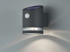 MeineWunschleuchte LED Solar Wandleuchte 2er Set Außenleuchte Mit Bewegungsmelder Anthrazit -Licht Welt Geschaft led solar wandleuchte 2er set aussenleuchte mit be 3