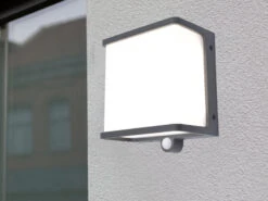 Lutec LED Solar Wandleuchte DOBLO Mit Bewegungsmelder, 15 X 17 Cm