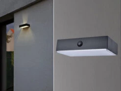 Lutec LED Solar Wandleuchte FADI Up And Down, Bewegungsmelder, Per App Steuerbar