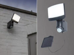 Lutec LED Solar Wandleuchte SUNSHINE Mit Bewegungsmelder IP44, Breite 18cm