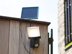 Lutec LED Solar Wandleuchte SUNSHINE Mit Bewegungsmelder IP54, Breite 12cm