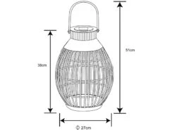 Globo LED Solarlaterne, Bambus Korblampe, Hängend Oder Stehend, Höhe 37,5cm 11 Globo LED Solarlaterne, Bambus Korblampe, Hängend Oder Stehend, Höhe 37,5cm -Licht Welt Geschaft led solarlaterne bambus korblampe haengend oder st 2