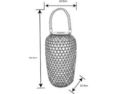 Globo LED Solarlaterne Hängend Aus Bambus Korbgeflecht, Höhe 56,5cm -Licht Welt Geschaft led solarlaterne haengend aus bambus korbgeflecht 1 2