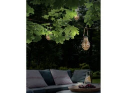 Globo LED Solarlaterne, Metall Holzoptik, Hängend Oder Stehend, Höhe 27cm -Licht Welt Geschaft led solarlaterne metall holzoptik haengend oder st 4