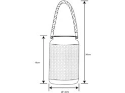 Globo LED Solarlaterne, Metall Rattanoptik, Hängend Oder Stehend, Höhe 30cm -Licht Welt Geschaft led solarlaterne metall rattanoptik haengend oder 1 10