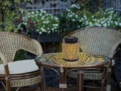 Globo LED Solarlaterne, Metall Rattanoptik, Hängend Oder Stehend, Höhe 30cm -Licht Welt Geschaft led solarlaterne metall rattanoptik haengend oder 1 12