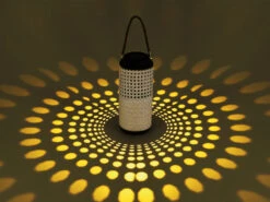 Globo LED Solarlaterne, Metall Rattanoptik, Hängend Oder Stehend, Höhe 45cm -Licht Welt Geschaft led solarlaterne metall rattanoptik haengend oder 1 3