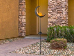 Globo LED Solarleuchte Design Mond, Metall Bronzefarben Mit Glaskugel, Erdspießleuchte 18 Globo LED Solarleuchte Design Mond, Metall Bronzefarben Mit Glaskugel, Erdspießleuchte -Licht Welt Geschaft led solarleuchte design mond metall bronzefarben m 5
