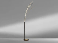 Fischer & Honsel LED Stehleuchte ELLMAU Schwarz / Gold, Dimmbar & CCT Lichtfarbe - 190cm Groß -Licht Welt Geschaft led stehleuchte ellmau schwarz gold dimmbar cct li 2