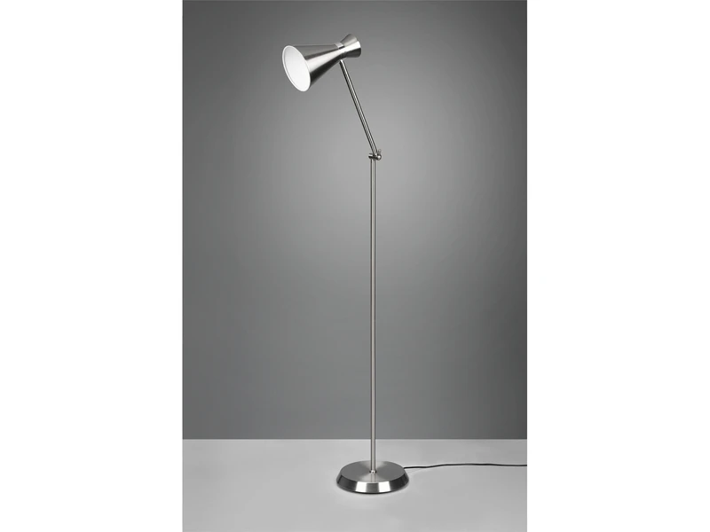 MeineWunschleuchte LED Stehleuchte Gelenk & Fußschalter, Metallschirm In Silber - Höhe 150cm 3 MeineWunschleuchte LED Stehleuchte Gelenk & Fußschalter, Metallschirm In Silber - Höhe 150cm – Bild 3