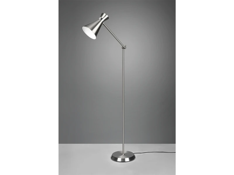 MeineWunschleuchte LED Stehleuchte Gelenk & Fußschalter, Metallschirm In Silber - Höhe 150cm 5 MeineWunschleuchte LED Stehleuchte Gelenk & Fußschalter, Metallschirm In Silber - Höhe 150cm – Bild 5