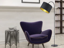 Trio Leuchten LED Stehleuchte Mit Flexgelenk Und TEXTIL Lampenschirm Ø35cm In Schwarz/Gold 12 Trio Leuchten LED Stehleuchte Mit Flexgelenk Und TEXTIL Lampenschirm Ø35cm In Schwarz/Gold -Licht Welt Geschaft led stehleuchte mit flexgelenk und textil lampensc 4