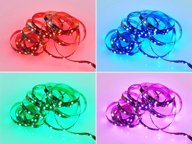 Reality Leuchten LED Streifen GRIP Mit Fernbedienung, RGB Farbwechsel & Dimmer - 5 Meter 1 Reality Leuchten LED Streifen GRIP Mit Fernbedienung, RGB Farbwechsel & Dimmer - 5 Meter