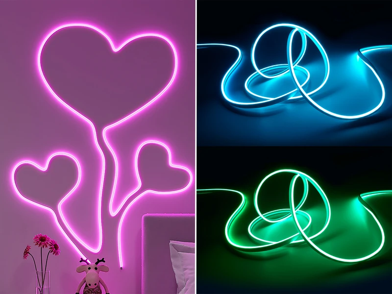 Reality Leuchten LED Streifen NEON Mit Fernbedienung, RGB Farbwechsel & Dimmer - 3 Meter 1 Reality Leuchten LED Streifen NEON Mit Fernbedienung, RGB Farbwechsel & Dimmer - 3 Meter