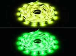 MeineWunschleuchte LED Stripe 2er Set Mit Fernbedienung, RGB Farbwechsel & Dimmer - 5 Meter -Licht Welt Geschaft led stripe 2er set mit fernbedienung rgb farbwechs 5