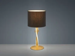 Trio Leuchten LED Tischlampe NANDOR Mit Stoff Lampenschirm Schwarz Und Beleuchtetem Gestell -Licht Welt Geschaft led tischlampe nandor mit stoff lampenschirm schwa 2