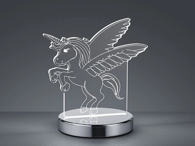 Reality Leuchten LED Tischleuchte KARO Einhorn 3D Optik, Lichtfarbe Einstellbar, Höhe 17cm 1 Reality Leuchten LED Tischleuchte KARO Einhorn 3D Optik, Lichtfarbe Einstellbar, Höhe 17cm