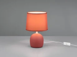 MeineWunschleuchte LED Tischleuchte Keramikfuß & Stoffschirm Orange, Ø16cm Höhe 26cm 10 MeineWunschleuchte LED Tischleuchte Keramikfuß & Stoffschirm Orange, Ø16cm Höhe 26cm -Licht Welt Geschaft led tischleuchte keramikfuss stoffschirm orange 16 2