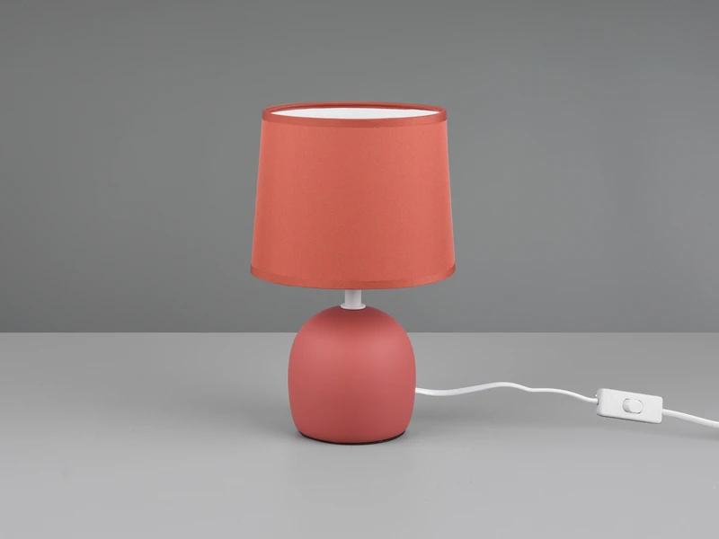 MeineWunschleuchte LED Tischleuchte Keramikfuß & Stoffschirm Orange, Ø16cm Höhe 26cm 4 MeineWunschleuchte LED Tischleuchte Keramikfuß & Stoffschirm Orange, Ø16cm Höhe 26cm – Bild 4