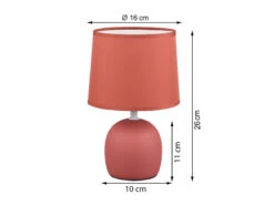 MeineWunschleuchte LED Tischleuchte Keramikfuß & Stoffschirm Orange, Ø16cm Höhe 26cm 14 MeineWunschleuchte LED Tischleuchte Keramikfuß & Stoffschirm Orange, Ø16cm Höhe 26cm -Licht Welt Geschaft led tischleuchte keramikfuss stoffschirm orange 16 6