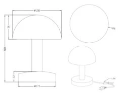 MeineWunschleuchte LED Tischleuchte Messing Glasschirm Weiß - Touch Dimmbar, Höhe 21cm 11 MeineWunschleuchte LED Tischleuchte Messing Glasschirm Weiß - Touch Dimmbar, Höhe 21cm -Licht Welt Geschaft led tischleuchte messing glasschirm weiss touch di 5