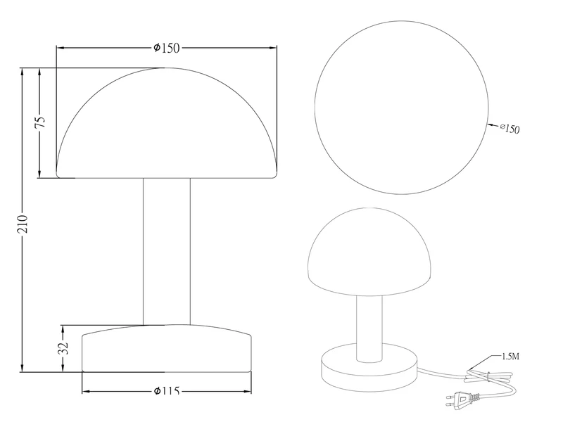 MeineWunschleuchte LED Tischleuchte Messing Glasschirm Weiß - Touch Dimmbar, Höhe 21cm 6 MeineWunschleuchte LED Tischleuchte Messing Glasschirm Weiß - Touch Dimmbar, Höhe 21cm – Bild 6