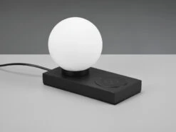MeineWunschleuchte LED Tischleuchte Schwarz Induktive Ladestation & Touch Glasschirm Weiß 12cm 12 MeineWunschleuchte LED Tischleuchte Schwarz Induktive Ladestation & Touch Glasschirm Weiß 12cm -Licht Welt Geschaft led tischleuchte schwarz induktive ladestation tou 4