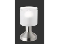 MeineWunschleuchte LED Tischleuchte Silber Matt ON/OFF über Touch Sensor, Ø9cm Höhe 17cm -Licht Welt Geschaft led tischleuchte silber matt on off ueber touch se 5