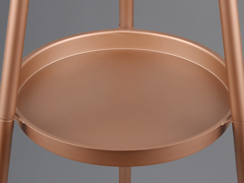 MeineWunschleuchte LED Tripod Stehleuchte Mit Stoffschirm In Schwarz/Gold & Ablagetisch, H 152cm 9 MeineWunschleuchte LED Tripod Stehleuchte Mit Stoffschirm In Schwarz/Gold & Ablagetisch, H 152cm – Bild 9