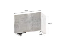 Fischer & Honsel LED Wandleuchte COG Silber Antik, Rechteckig Up And Down, 15cm Breit -Licht Welt Geschaft led wandleuchte cog silber antik rechteckig up and 2