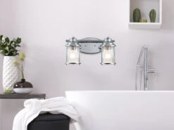 MeineWunschleuchte LED Wandleuchte In Chrom Für Badezimmer & Wohnraum, 2-flammig Breite 36cm 15 MeineWunschleuchte LED Wandleuchte In Chrom Für Badezimmer & Wohnraum, 2-flammig Breite 36cm -Licht Welt Geschaft led wandleuchte in chrom fuer badezimmer wohnraum 1 24