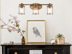 MeineWunschleuchte LED Wandleuchte In Messing Für Badezimmer & Wohnraum, Breite 61cm