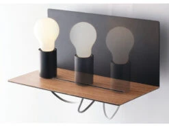 ECO-LIGHT LED Wandleuchte Schwarz Mit USB Ladefunktion & Ablage - Glühbirne Verstellbar -Licht Welt Geschaft led wandleuchte schwarz mit usb ladefunktion ablag 2