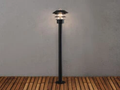 Konstsmide LED Wegeleuchte Außenlaterne Aus Aluminium Schwarz, Höhe 98cm