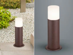 MeineWunschleuchte LED Wegeleuchte Sockelleuchte In Rostoptik Höhe 30cm IP44 - Außenleuchten
