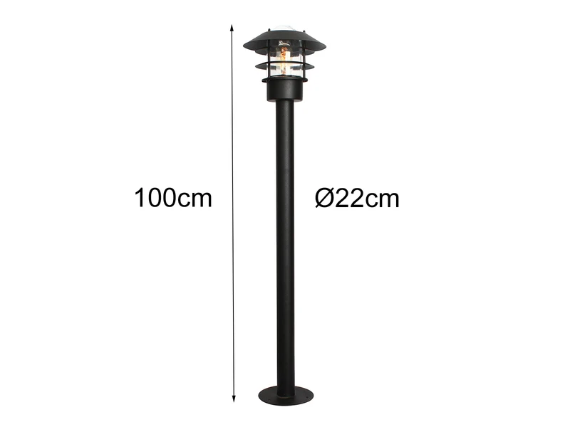 MeineWunschleuchte LED Wetterfeste Pollerleuchte Aus Edelstahl, Schwarz Höhe 100cm 7 MeineWunschleuchte LED Wetterfeste Pollerleuchte Aus Edelstahl, Schwarz Höhe 100cm – Bild 7