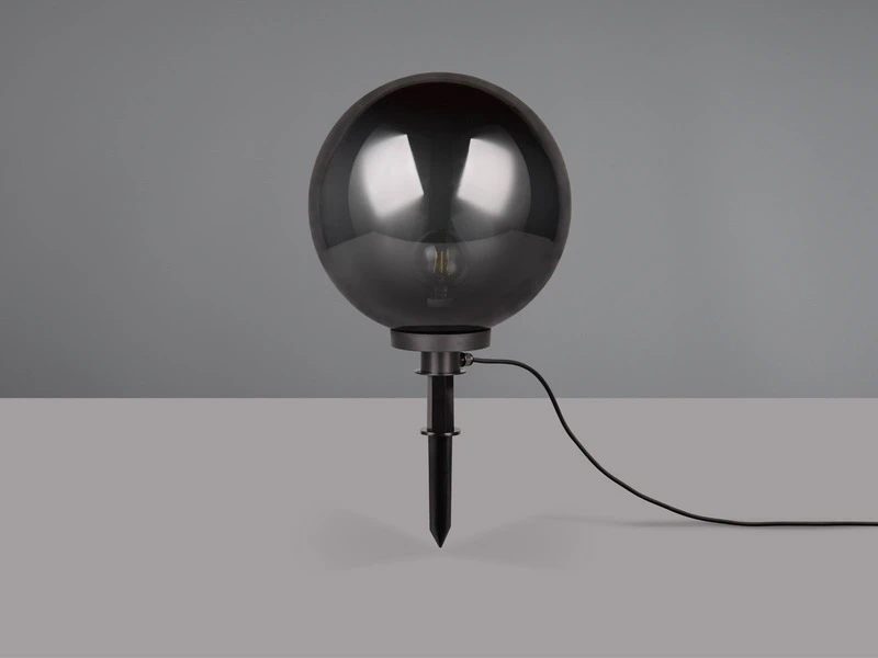 Reality Leuchten Leuchtkugel BOLO Für Den Garten Mit Strom Rauchfarbig, 5m Kabel, Ø 40 Cm 7 Reality Leuchten Leuchtkugel BOLO Für Den Garten Mit Strom Rauchfarbig, 5m Kabel, Ø 40 Cm – Bild 7