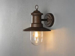 Konstsmide Maritime LED Außenwandlaterne Rostoptik & Klares Glas, Höhe 30,5cm