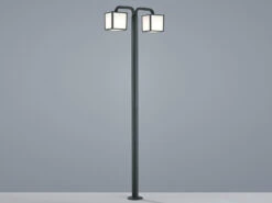 Trio Leuchten Moderne LED Gartenlaterne CUBANGO In Anthrazit, IP54 - Höhe 200cm